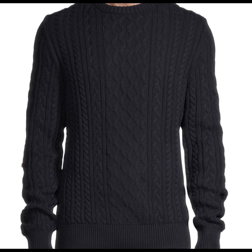 St John'Bay crew neck long sleeve fisherman knit sweater MEDIUM New $60